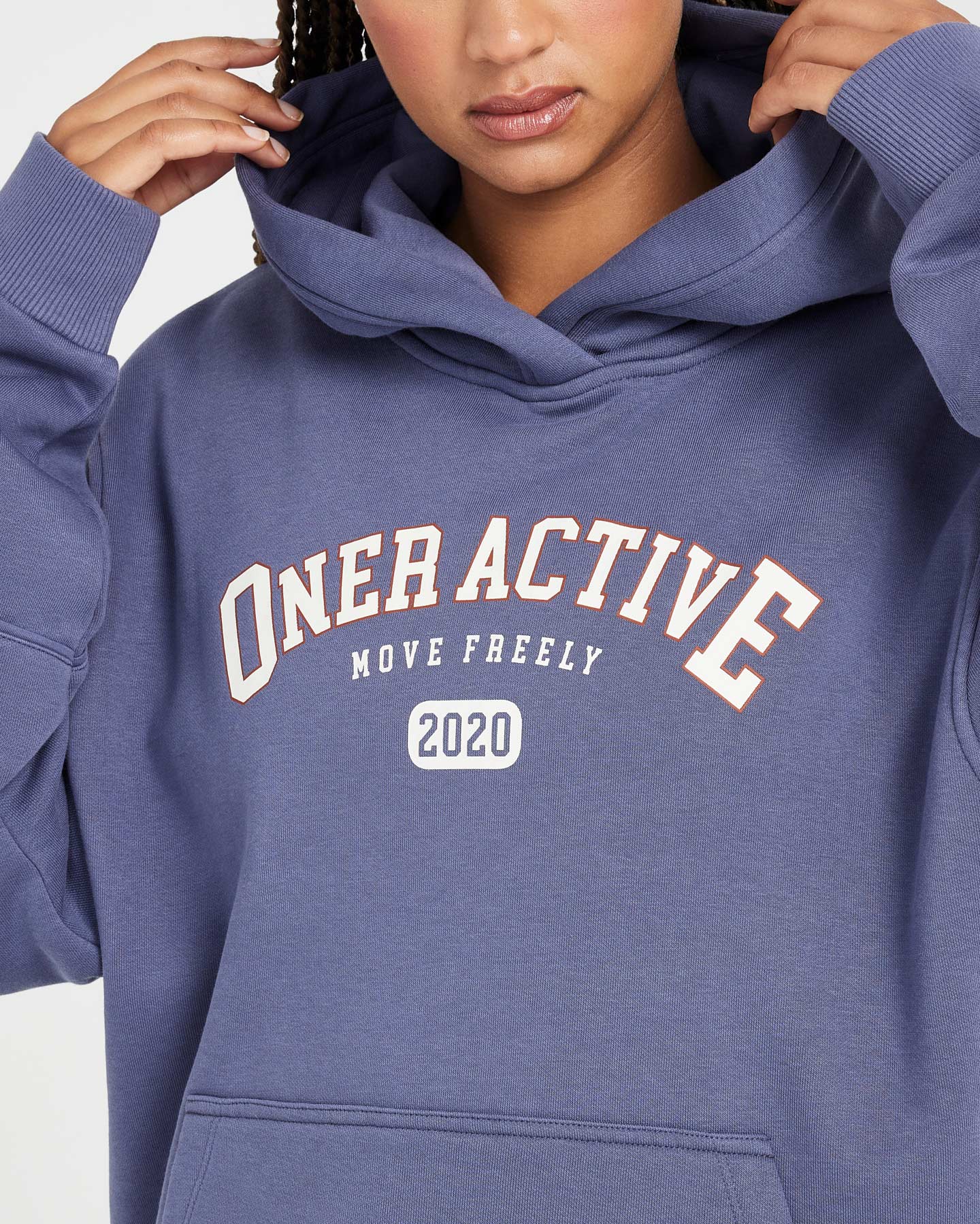 Oversized Club Hoodie for Women & Men - Slate Blue Pullover Sweatshirt | Cozy Casual Wear for Lounge, Gym & Street Style