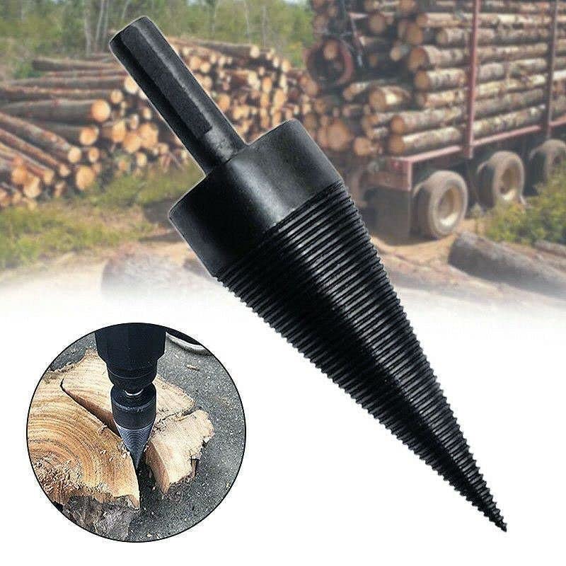 6PCS Firewood Log Splitter Drill Bit Set - Removable Cones Wood Splitter for Electric Drill, 32-42mm Woodworking Tools for DIY Firewood Splitting & Household Use (Perfect for Camping, Fireplaces & Wood Stoves)