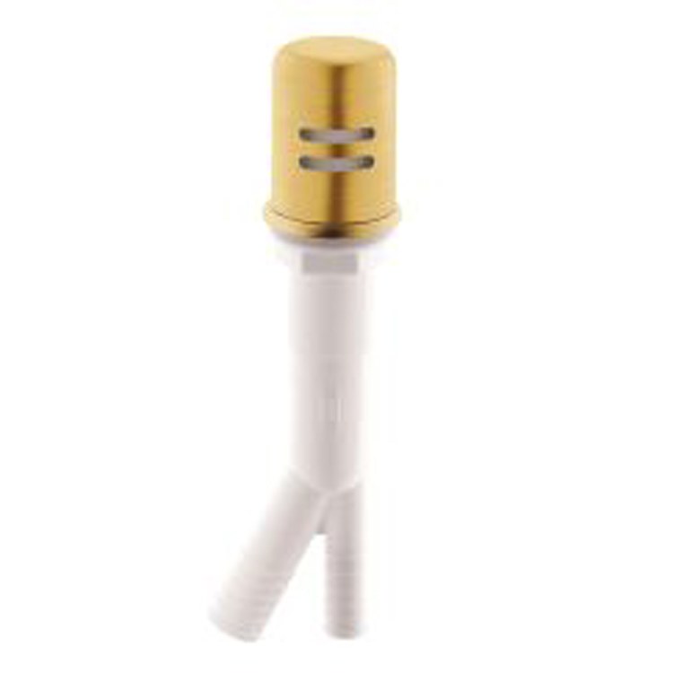Brushed Gold Metal Air Gap with Escutcheon - 105895BG - Perfect for Kitchen Sink Drainage and Dishwasher Installation