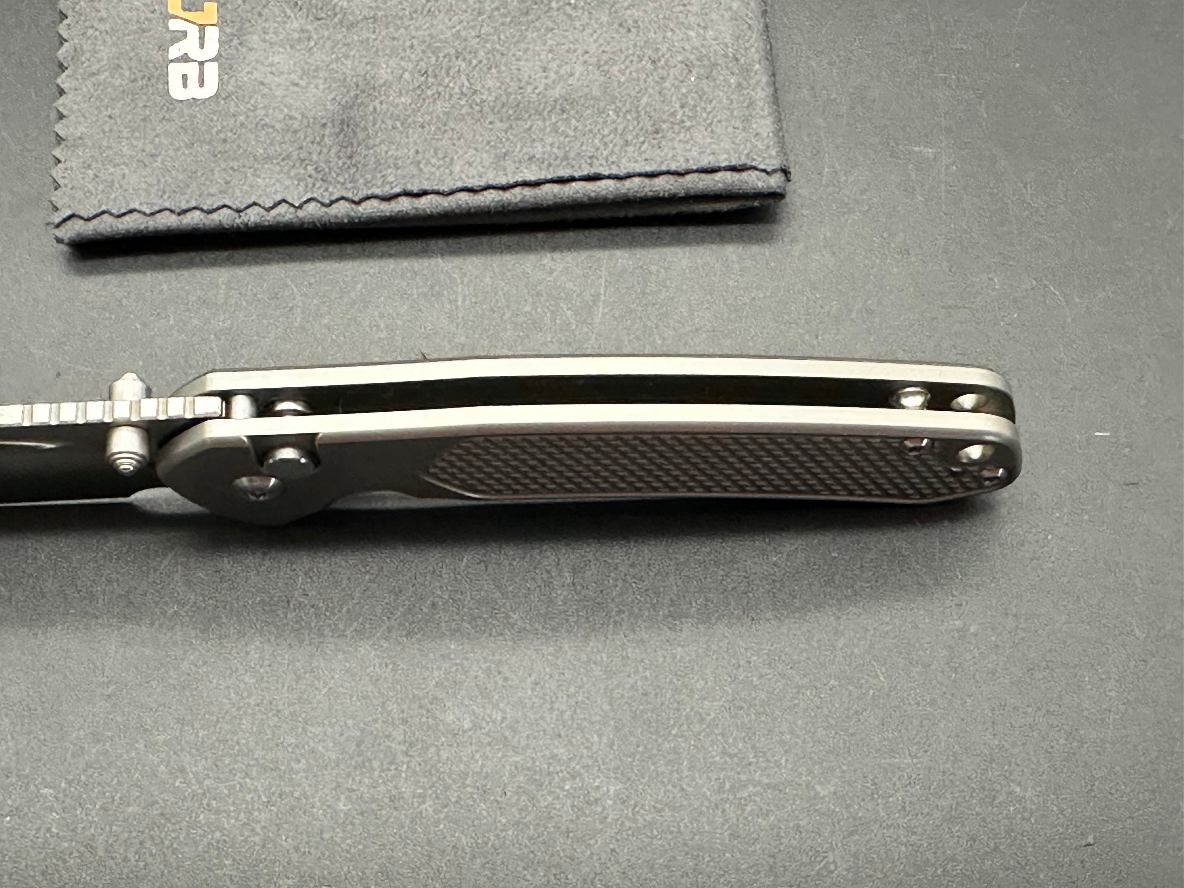 CJRB Pyrite Titanium S90V Folding Knife - Premium EDC Pocket Knife for Outdoor, Camping, Hiking & Everyday Carry