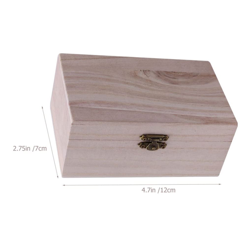 Gadpiparty 5-Piece Unfinished Wooden Craft Box Set - Large Hinged Storage Case for Jewelry, Keepsakes & DIY Home Decor | Perfect for Crafting, Gift Wrapping & Home Organization