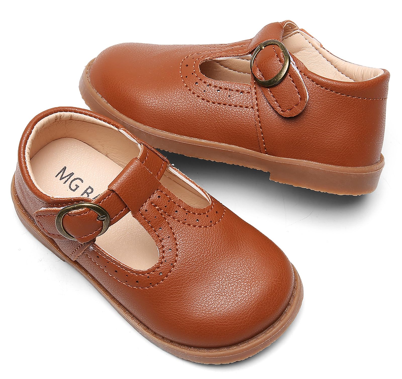 DADAWEN Girls Mary Jane Shoes - Classic School Uniform Flats for Dress & Formal Wear - Comfortable & Stylish for School, Church, and Special Occasions