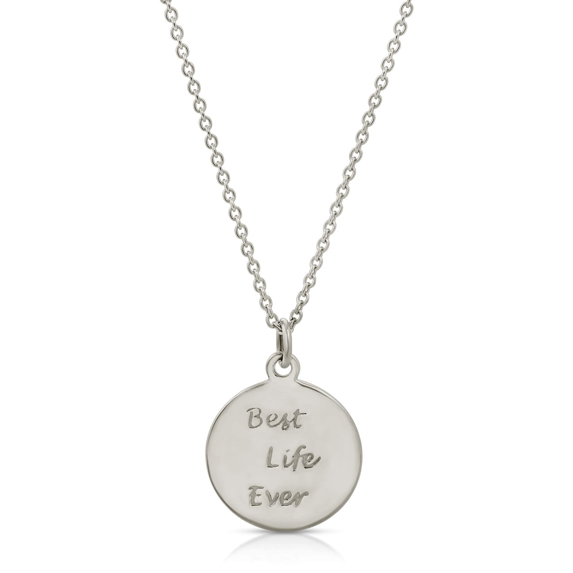 Best Life Ever Pure Silver Necklace - Yahweh Yhwh Hebrew Jewish Religious Pendant with 18'' Chain | Handmade Sterling Silver Jewelry Gift Set | Perfect for Hanukkah, Bat Mitzvah & Spiritual Occasions