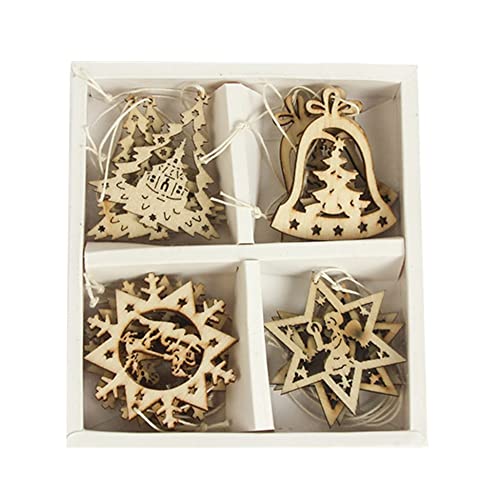 Wooden Christmas Tree Pendant - Handmade Holiday Decorations for Wall, Living Room & Bedroom | Rustic Xmas Ornaments for Home, Party & Gift Giving
