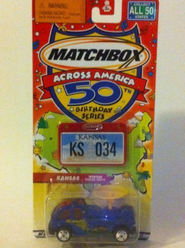 Matchbox Across America Kansas Weather Radar Truck - Diecast Toy Car for Kids & Collectors - Perfect for Playtime, Display & Gift Giving