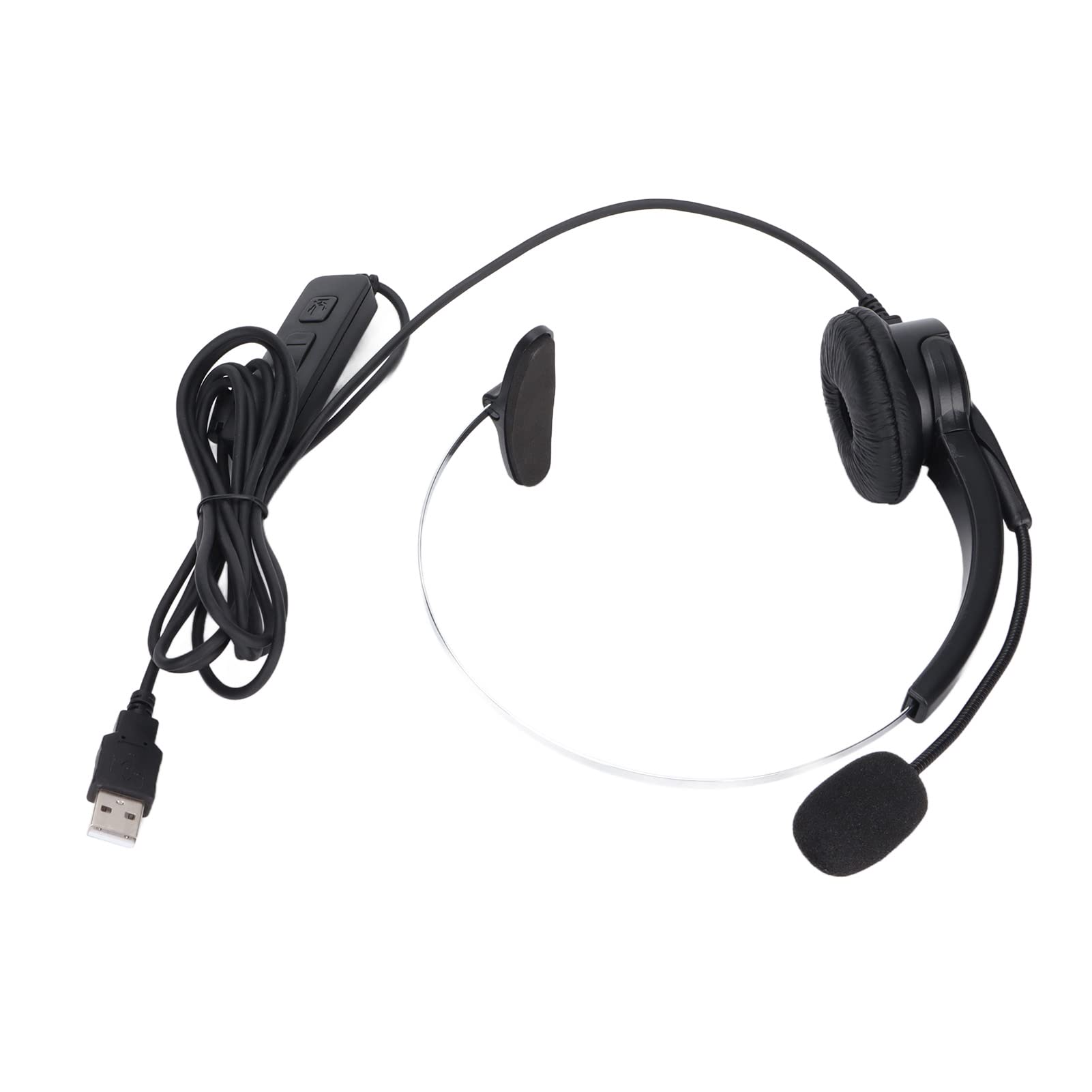 Velaurs USB Call Center Headset with Noise Canceling Microphone, 330° Adjustable Boom Arm, Plug & Play for Customer Service - Perfect for Call Centers, Telemarketing & Remote Work