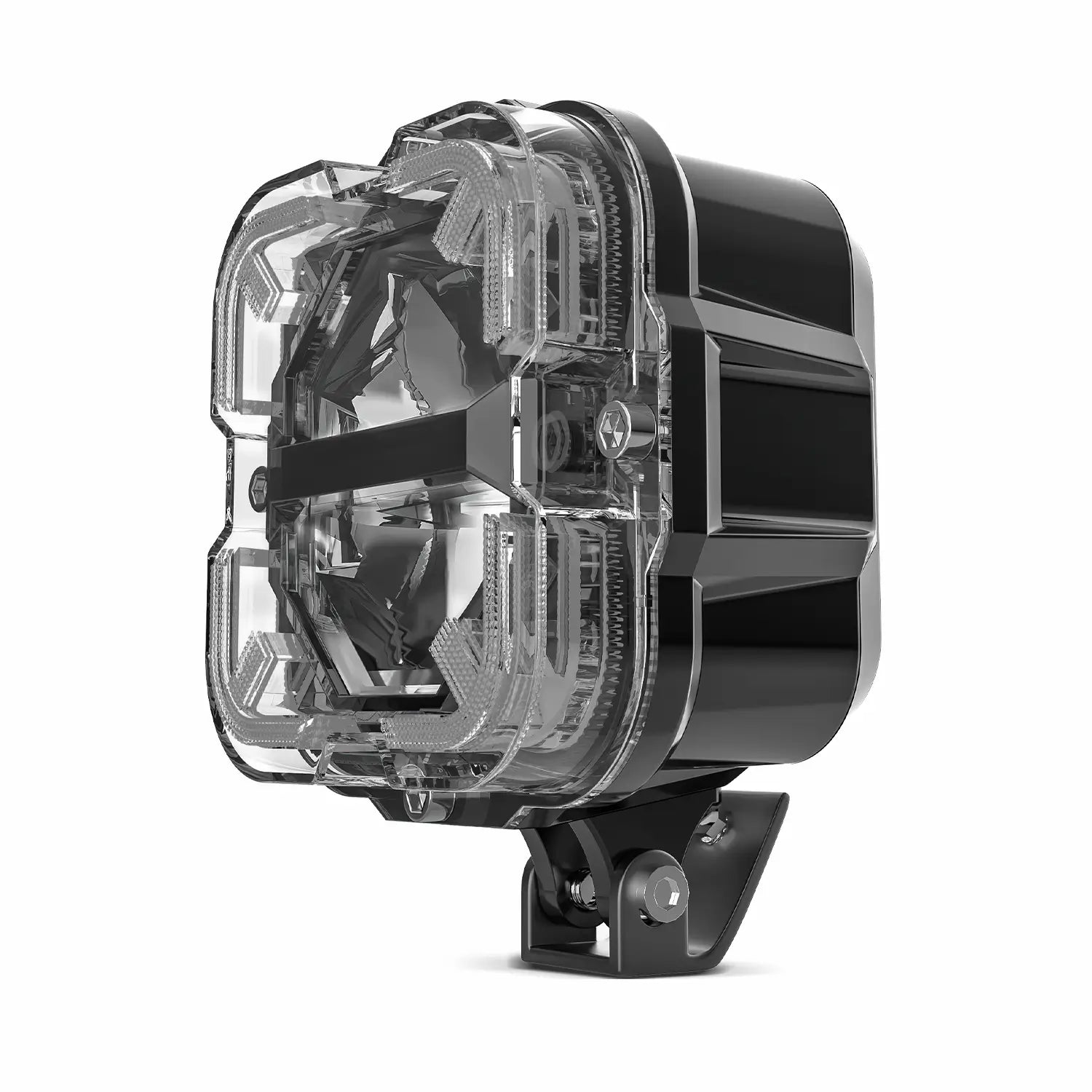 LOYO 90W 4 Inch LED Pods - APEX Series Off Road Driving Light with High/Low Beam & Amber DRL | Waterproof LED Light Bar for Trucks, Jeeps, ATVs, UTVs | Perfect for Night Off-Roading, Camping & Emergency Lighting