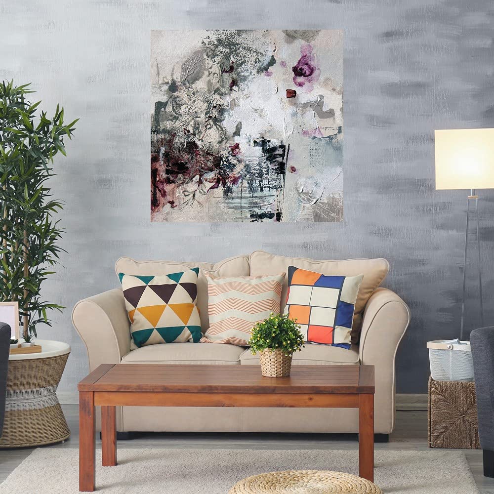 Sabine Liva Glitz Canvas Wall Art - 37x37 Inch Modern Abstract Painting for Living Room, Bedroom, Office Decor - Ready to Hang Fine Art for Home & Commercial Spaces - Perfect for Housewarming Gifts & Interior Design