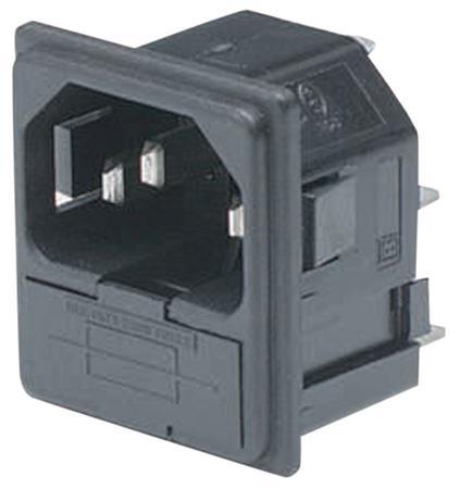 IEC C14 Appliance Inlet Connector - 1.5mm Snap-In Panel Mount with Fuse Drawer & Quick Connect Terminals (3.8x0.8mm) - Perfect for Computer Power Supplies, Servers, and Audio/Video Equipment