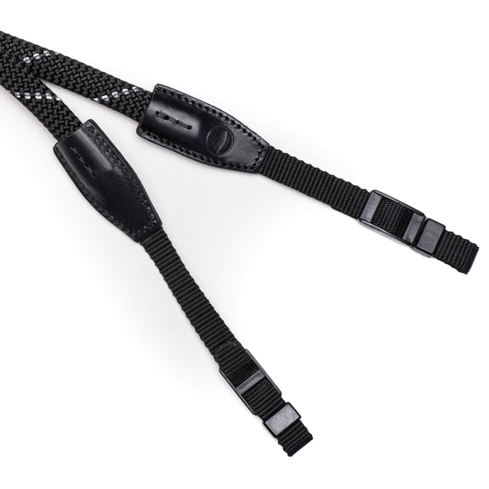 Leica Rope Strap - Black Reflective Camera Neck Strap 100cm Nylon Loop Style for DSLR & Mirrorless Cameras - Perfect for Travel, Hiking & Outdoor Photography