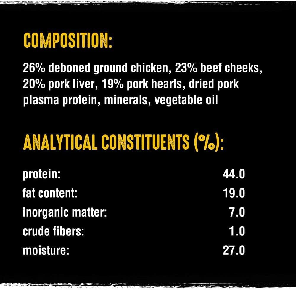 High Protein Crave Protein Chunks Dog Treats - Grain-Free Chicken Flavor, 6 x 55g Pack - Perfect for Training, Rewards & On-the-Go Snacks