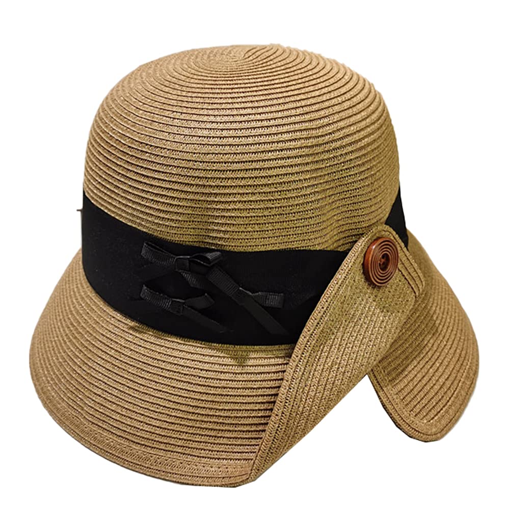 Stylish Women's Floppy Wide Brim Straw Hat - Breathable Summer Beach Sun Hat with Bow for Travel, Outdoor Activities & Vacation