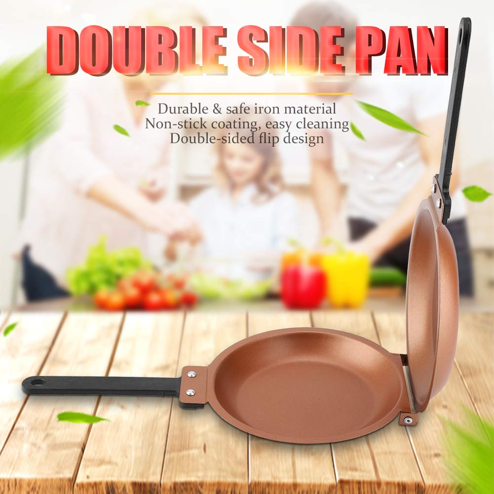 **Double-Sided Non-Stick Frying Pan – Flip & Cook Eggs, Pancakes & More – Durable Kitchen Cookware for Home & Restaurant Use**    *(Ideal for Breakfast, Camping, Quick Meals & Professional Cooking)*