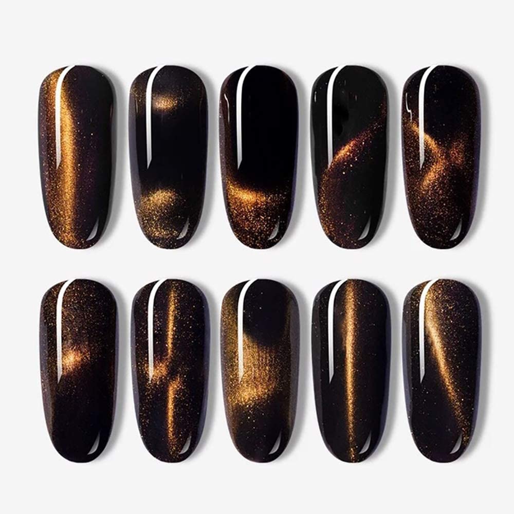 D.B.Z.® 3Pcs 3D Cat Eyes Nail Art Magnetic Pen Set - Double Head Magnet Stick for UV Gel Magic Manicure - DIY & Salon Professional Nail Tools - Perfect for Home Nail Art and Professional Salon Use