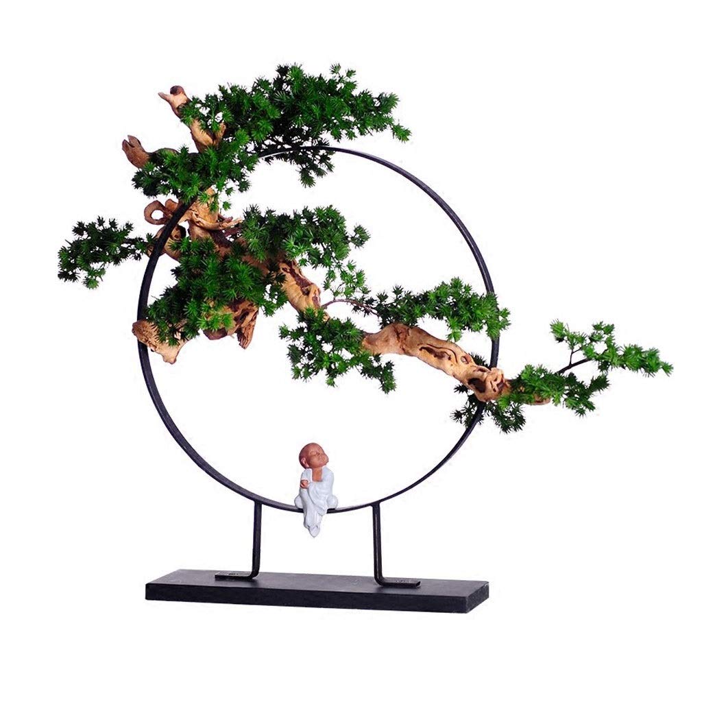 Premium Artificial Bonsai Tree - Realistic Fake Japanese Pine Bonsai Plant for Home & Office Decor | Desktop Display, Zen Garden Decoration, Indoor Potted Plant for Living Room, Bedroom & Workspace