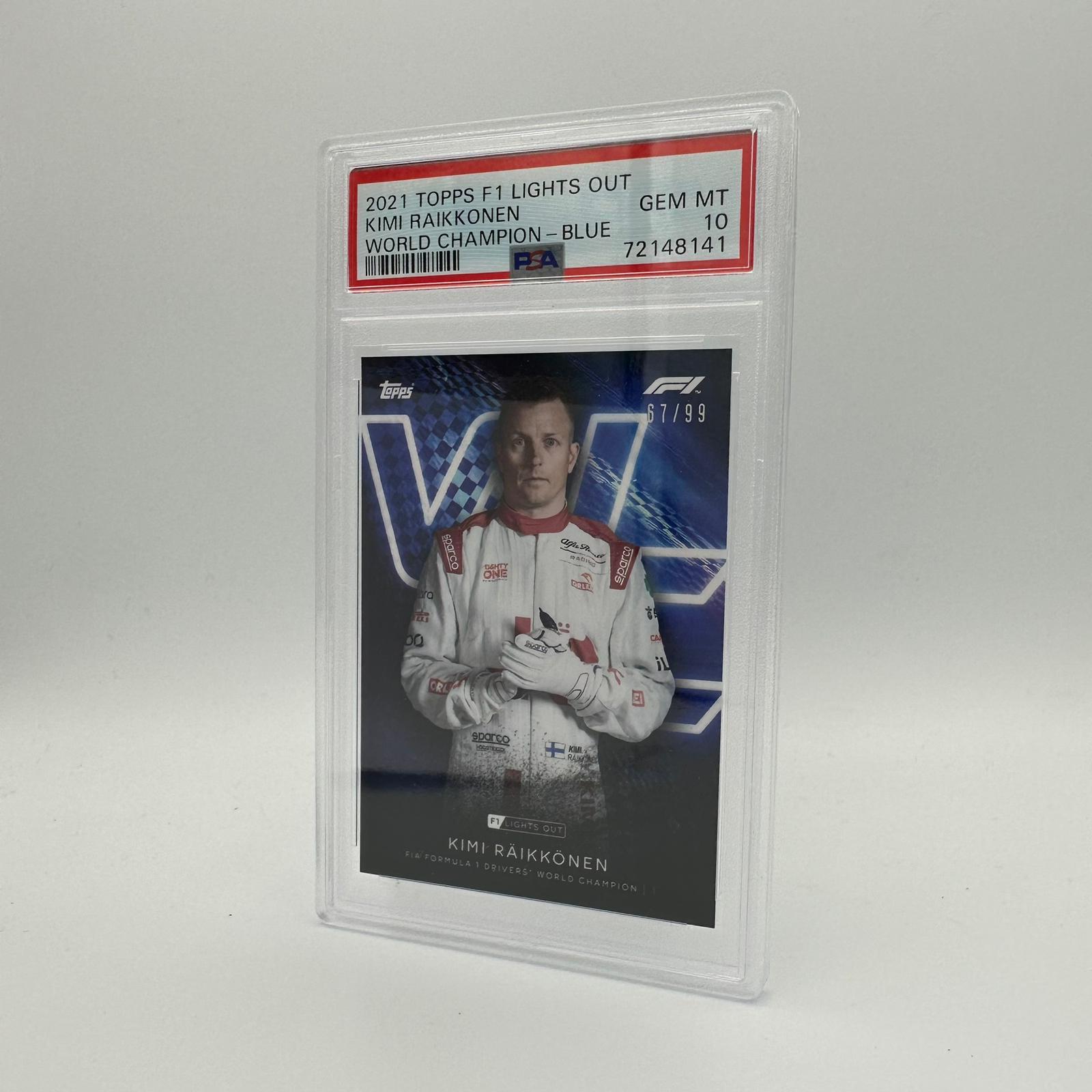 PSA 10 Graded 67/99 Kimi Raikkonen 2007 F1 Drivers World Champion Trading Card - Perfect for Collectors, Sports Memorabilia Enthusiasts & Formula 1 Fans