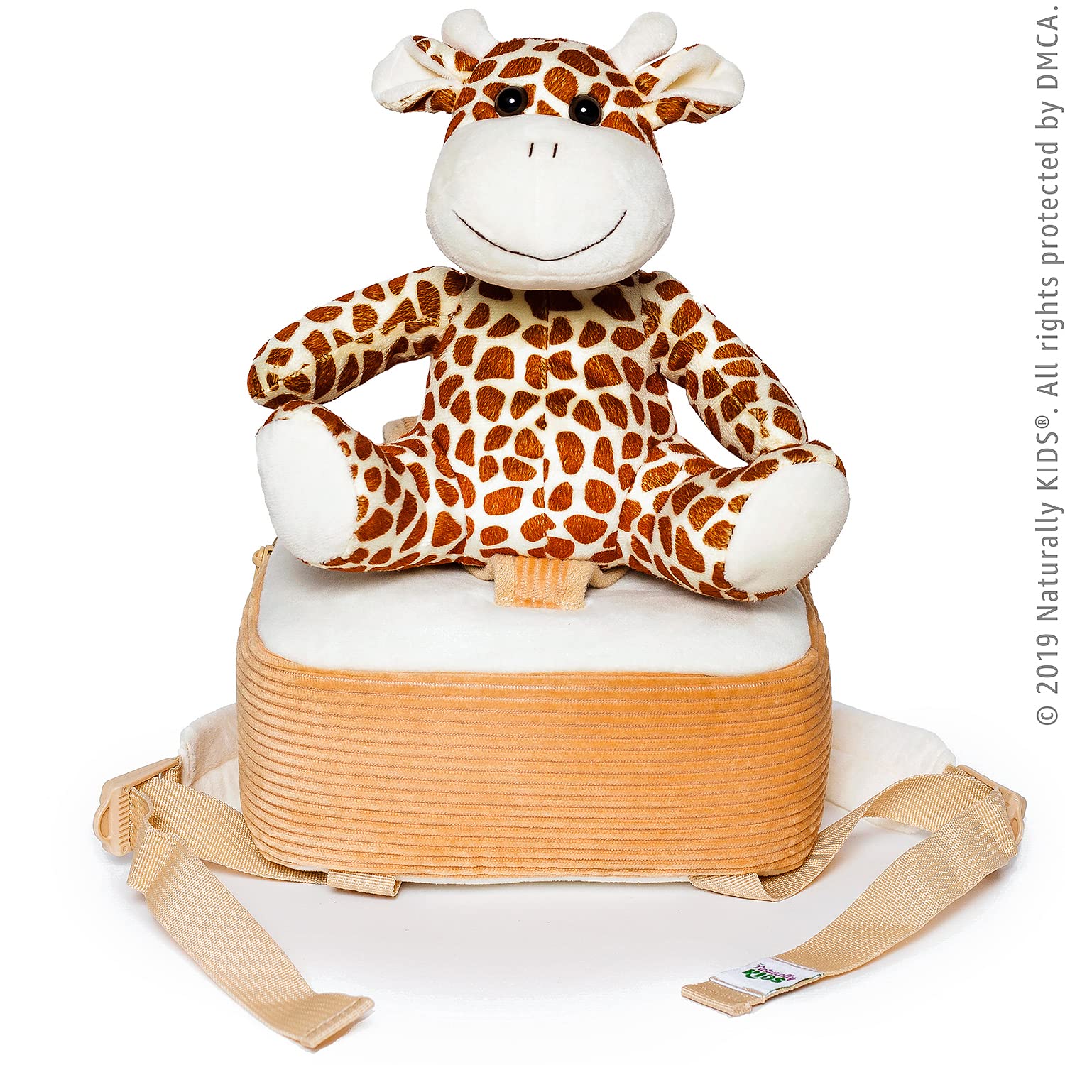 Giraffe Backpack for Kids 3-5 Years Old | Soft Stuffed Animal Toy & Cute Toddler Gift for Boys & Girls | Perfect for School, Travel & Playtime