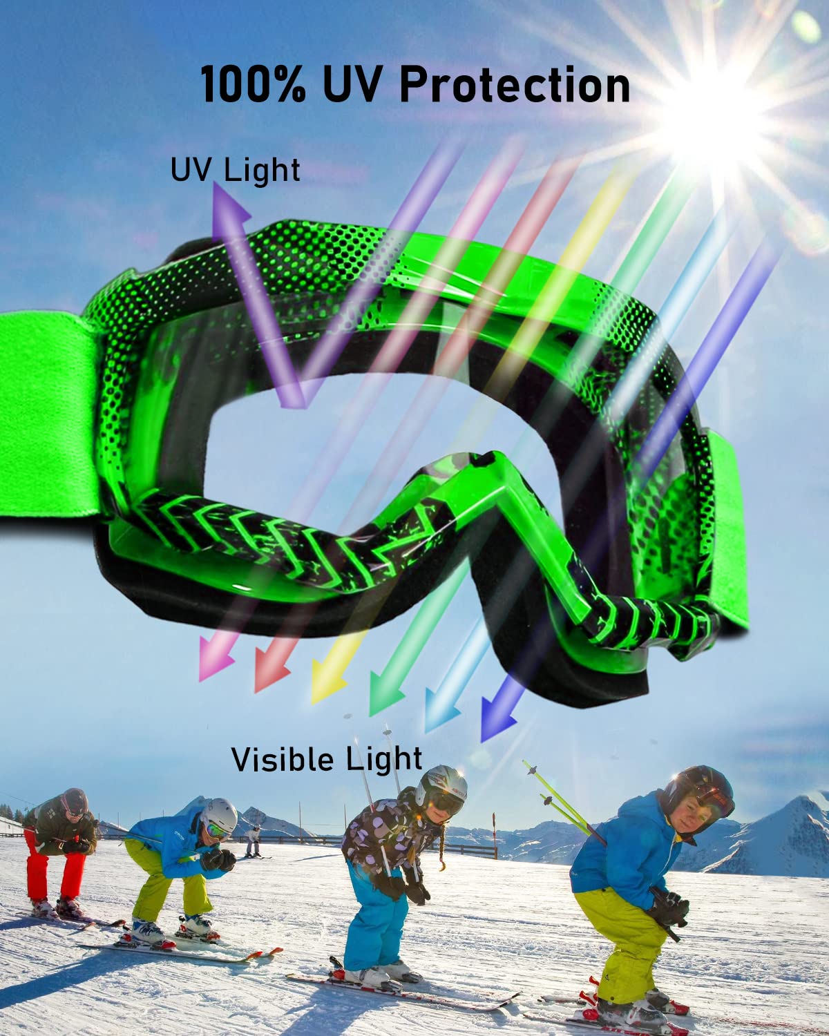 BELINOUS Kids ATV Goggles for Dirt Bike & Motorcross MX - Youth Motorcycle Goggles with Soft Strap for Ages 3-12 | Perfect for Off-Road Riding, Trail Adventures & Motocross Racing
