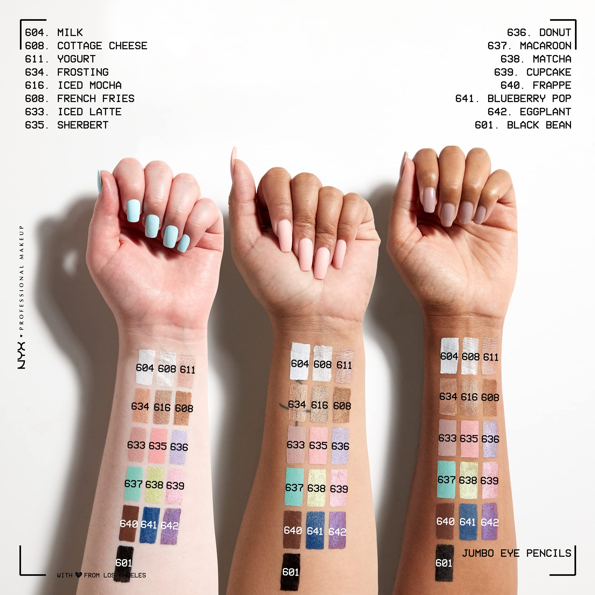 NYX PROFESSIONAL MAKEUP Jumbo Eye Pencil in Milk (White) - Blendable Eyeshadow Stick & Eyeliner for Smoky Eyes & Waterline | Creamy Long-Lasting Formula for Easy Application & All-Day Wear