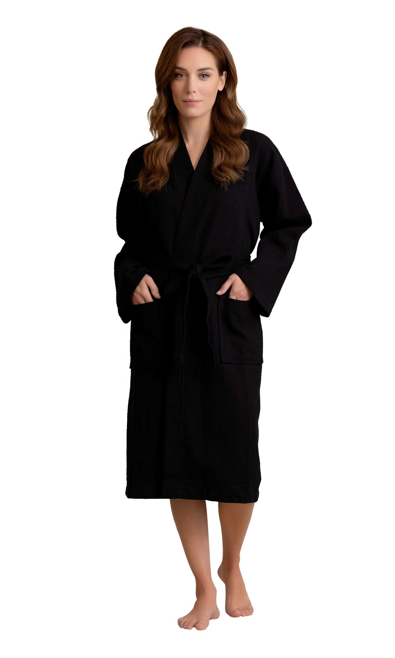 Personalized Embroidered Soft Touch Linen Bridesmaid Robe - 100% Turkish Cotton Long Waffle Spa Bathrobe for Women - Perfect Wedding Gift, Bachelorette Party & Relaxing at Home