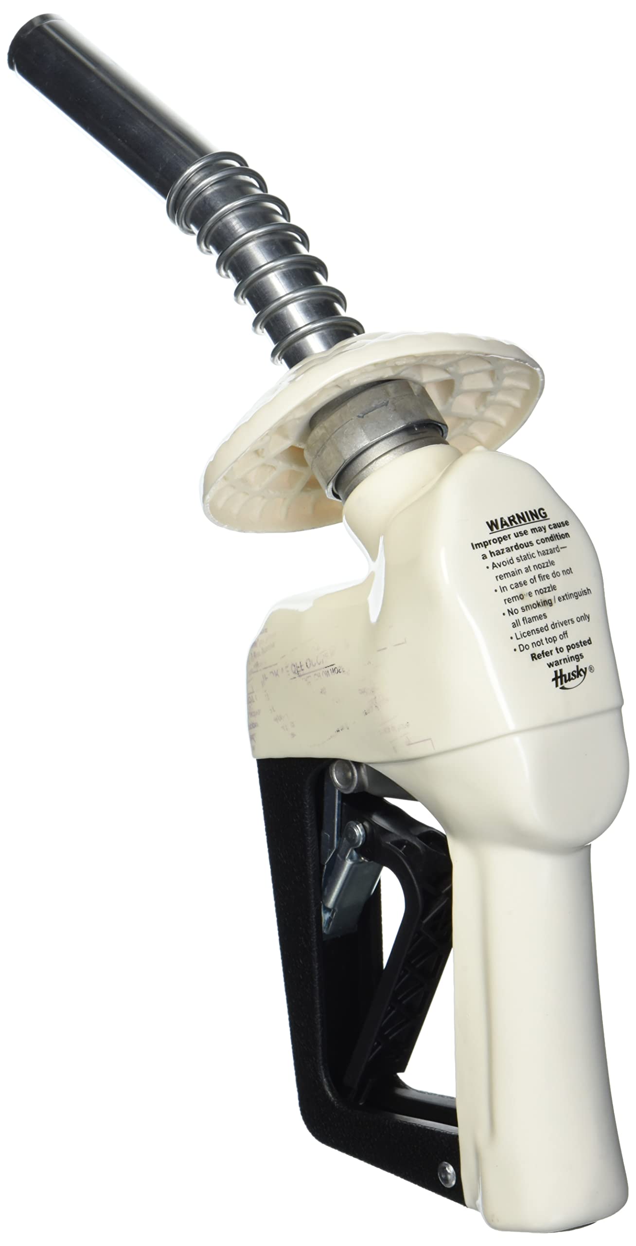 Husky 159561-06 XS Light Duty Diesel Nozzle with Pressure Activation - 3-Notch Clip, Full Grip Guard & Splash Protection | Made in USA | Ideal for Gas Stations, Truck Stops & Fleet Fueling