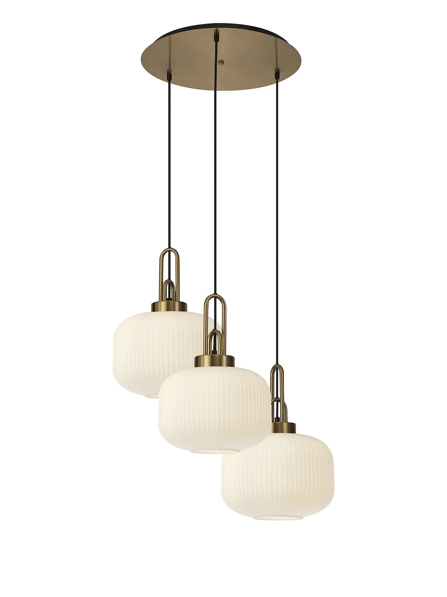 Stylish Cadiz 3-Light Cluster Pendant - Modern Ceiling Lighting Fixture for Dining Room, Kitchen Island & Living Room Decor
