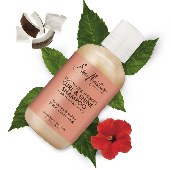 Shea Moisture Coconut & Hibiscus Curl Enhancing Shampoo - 13 oz for Natural Curly Hair Care - Perfect for Daily Hydration & Frizz Control