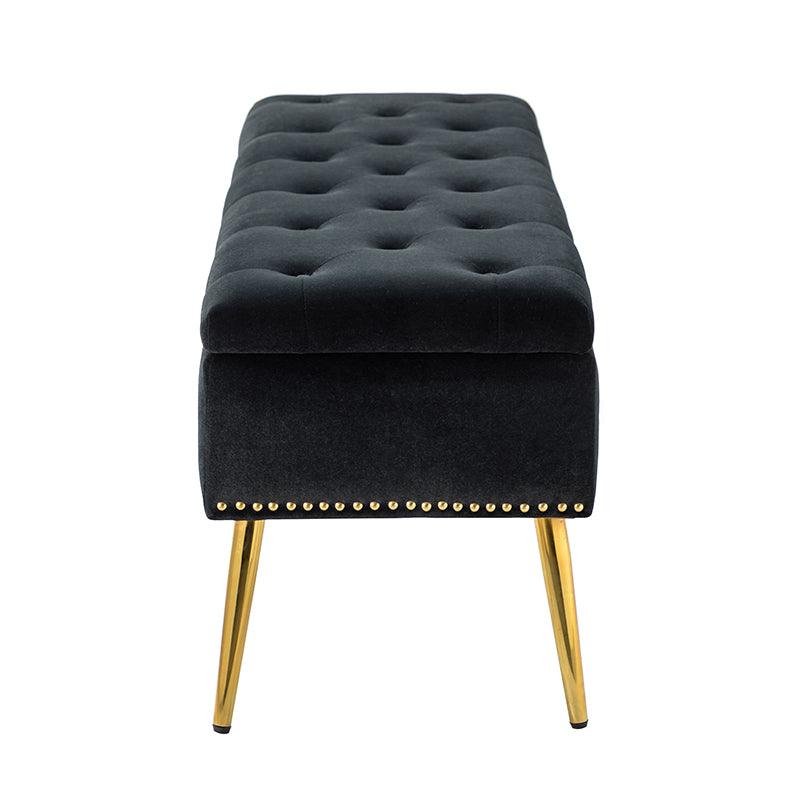 Lenore Upholstered Storage Bench with Cushion Seat - Modern Upholstered Ottoman for Bedroom, Living Room & Entryway - Multi-Functional Storage Furniture for Home Organization