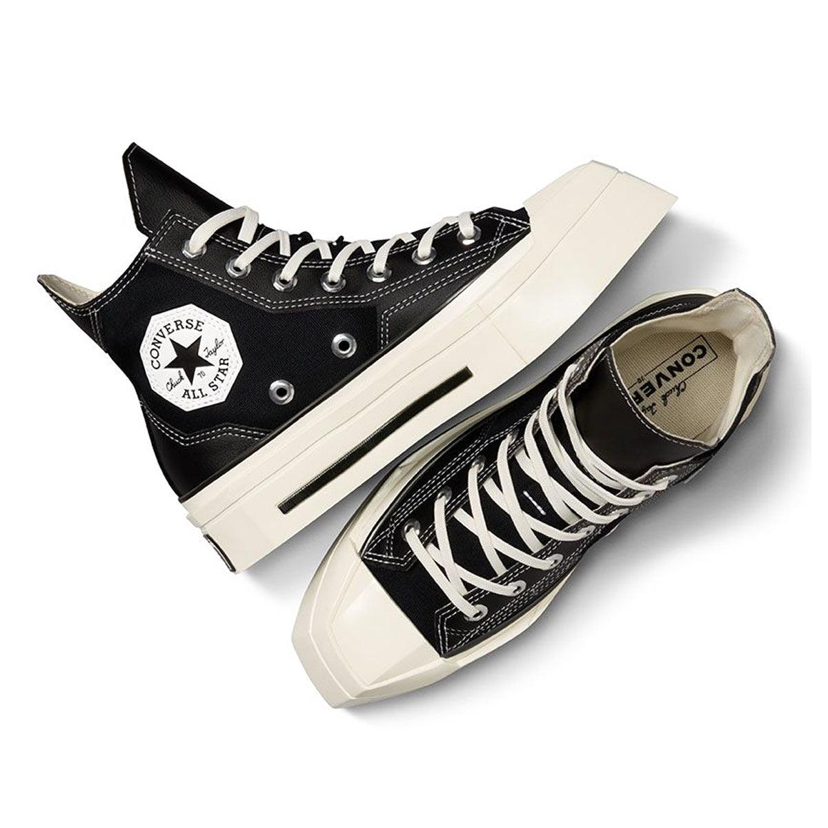 Chuck 70 De Luxe Squared Sneakers in Black - Classic High-Top Canvas Shoes for Men & Women | Streetwear, Casual Wear & Skate Style