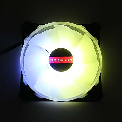 120mm 12V 1400 RPM RGB PC Cooling Fan with Multi-Color LED - Quiet High Performance Computer Case Cooler for Gaming PC, Desktop, and Workstation Cooling Solutions