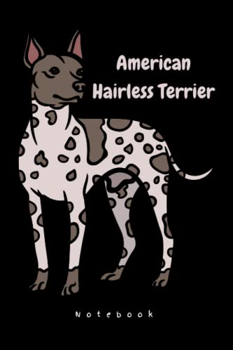 American Hairless Terrier Composition Notebook - Wide Ruled Lined Journal with Blank Pages | Funny Dog Lovers Gift for Girls & Boys | Perfect for School, Work, Journaling & Note Taking | Great for Easter, Christmas & Birthday Presents