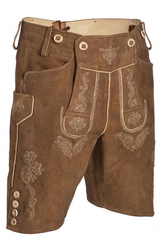 Alpen Schatz™ Authentic Men's Lederhosen - Traditional Bavarian Leather Pants for Oktoberfest, Costume Parties & German Cultural Events