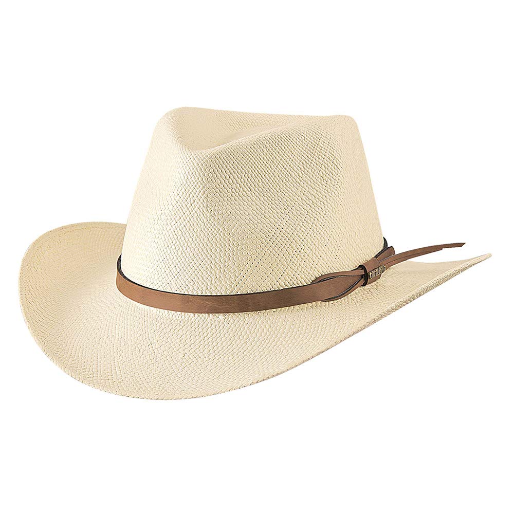 Bullhide Alpine Natural Cowboy Hat for Men - Western Style Leather Cowboy Hat with Wide Brim - Perfect for Rodeo, Ranch Work & Outdoor Adventures