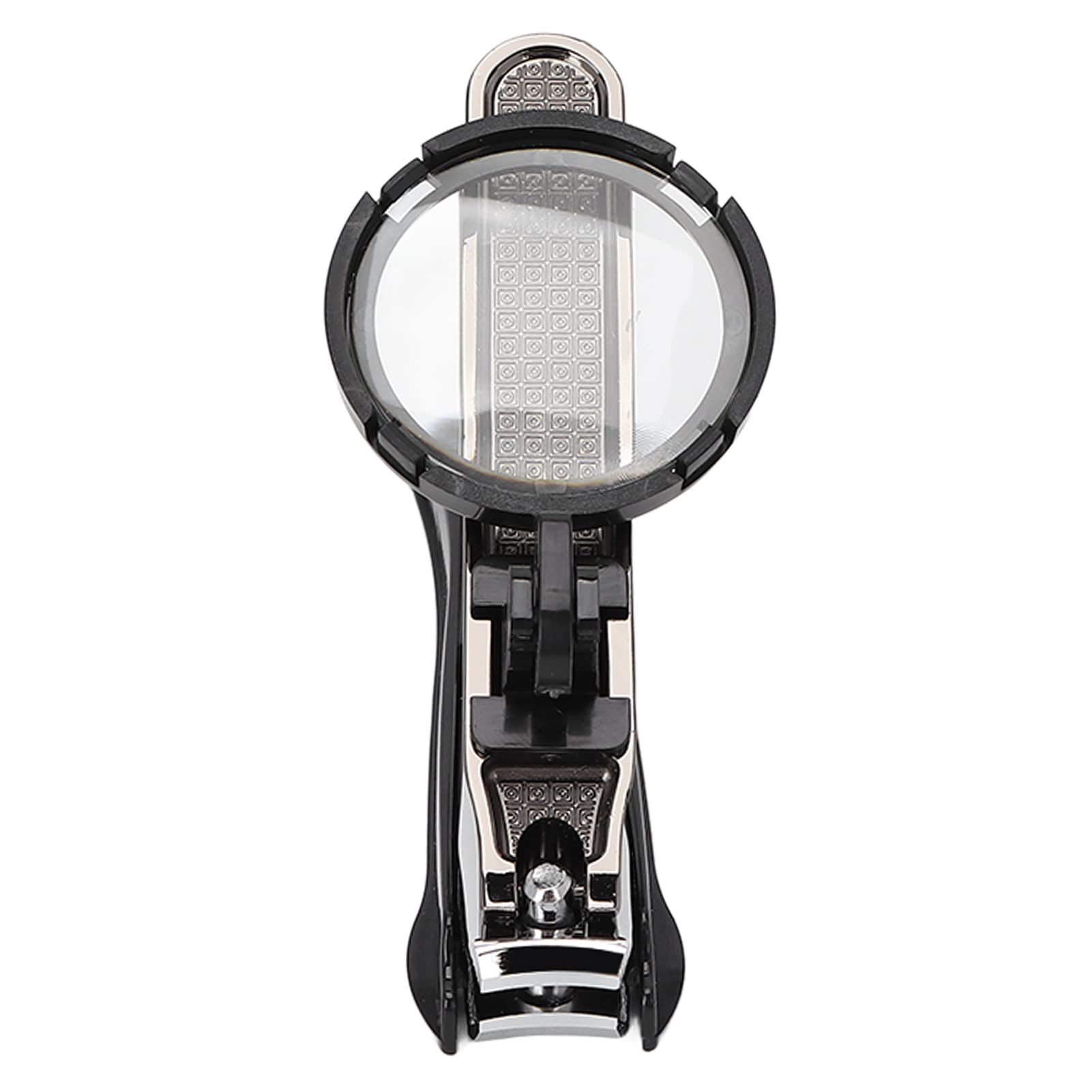 Premium Heavy Duty Nail Clipper Set with Magnifier - Professional Fingernail & Toenail Clippers for Seniors - Portable Nail Care Kit for Travel, Home Use, and Elderly Grooming Needs (Black)