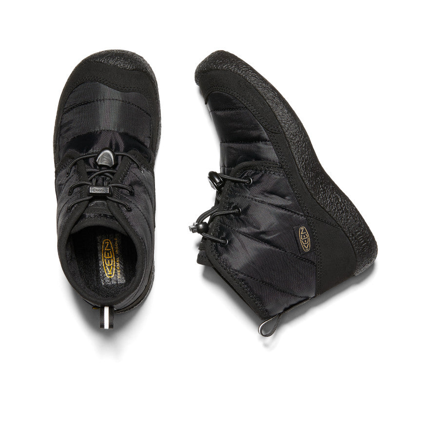 Big Kids' Howser II Waterproof Chukka Boots - Black/Black | Water-Resistant Outdoor Shoes for Boys & Girls | Hiking, School & Everyday Wear