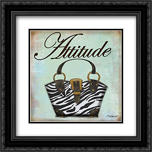 15x15 Black Ornate Framed Double Matted Zebra Purse Museum Art Print by Todd Williams - Perfect for Living Room, Bedroom or Office Wall Decor