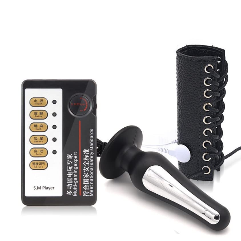 Electro Sex E-Stim Butt Plug & Penis Sleeve for BDSM - Bondage Masters Pleasure Toy for Men & Women - Perfect for Couples Play, Solo Exploration & Sensory Stimulation