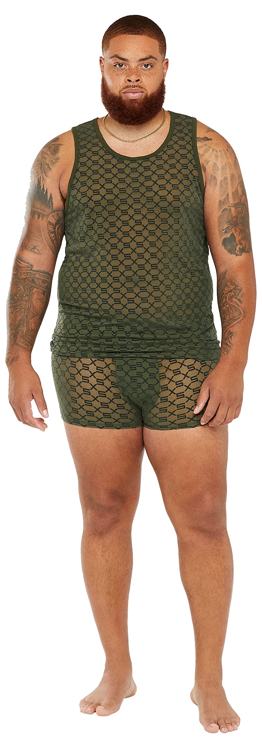 Savage X Men's Sheer Sleep Tank Top - Breathable & Comfortable Nightwear for Lounge & Sleep - Perfect for Home Relaxation & Bedtime Comfort