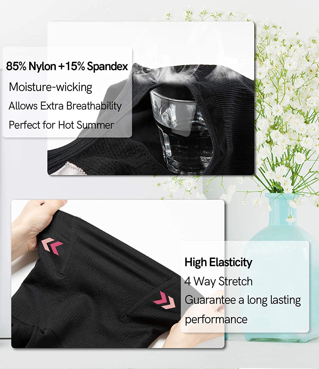 Best Shapewear for Women - Tummy Control High Waisted Underwear with Butt Lifting Thong - Body Shaper for Slimming & Smoothing - Perfect for Dresses, Workout & Everyday Wear