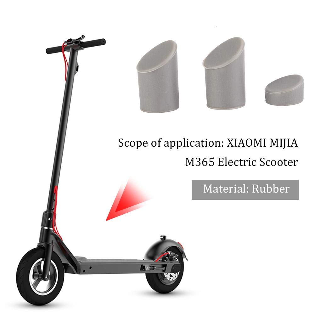 3Pcs Eco-Friendly Rubber Rear Plug for Xiaomi M365 Electric Scooter - Durable Screw Cover Accessories for Commuting & Urban Travel