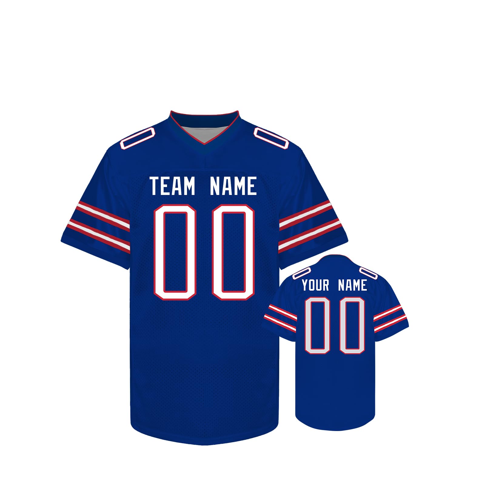 Custom Personalized Football Jerseys - Stitched & Printed Name/Number - Men's Women's Youth Team Uniform Shirts - Perfect for Fans, Gifts & Game Day Outfits