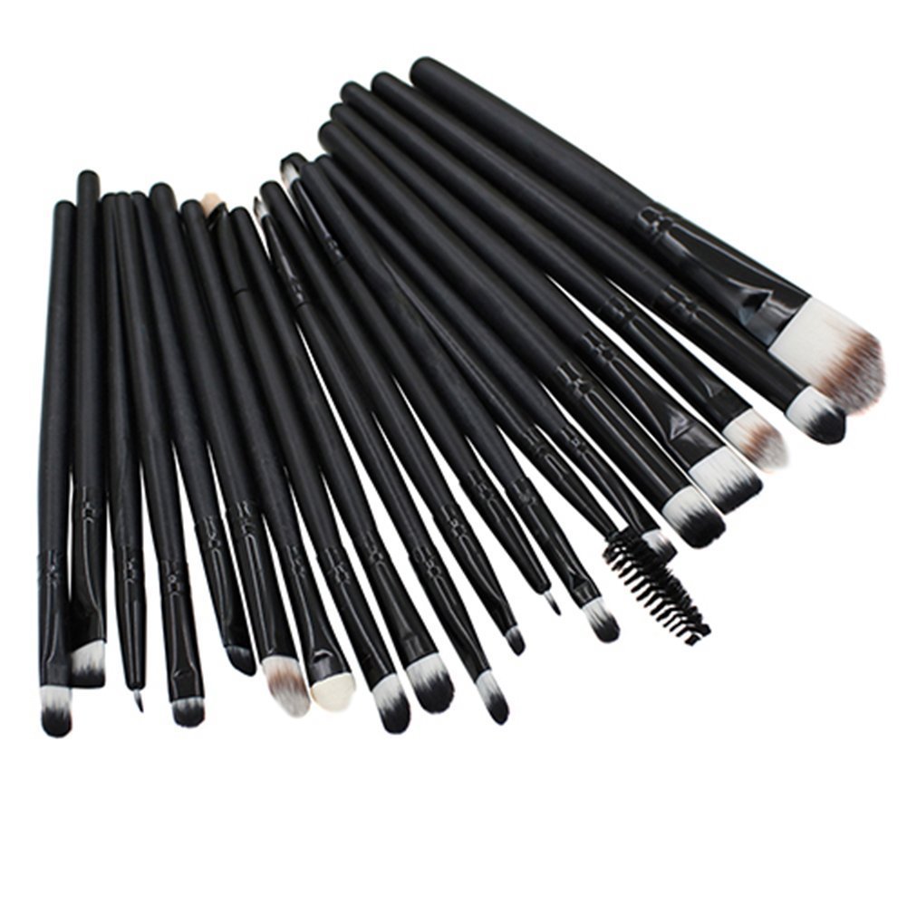 20-Piece Professional Makeup Brush Set for Powder, Foundation, Eyeshadow, Eyeliner & Lip - Soft Synthetic Bristles for Flawless Makeup Application - Perfect for Home, Travel & Professional Makeup Artists