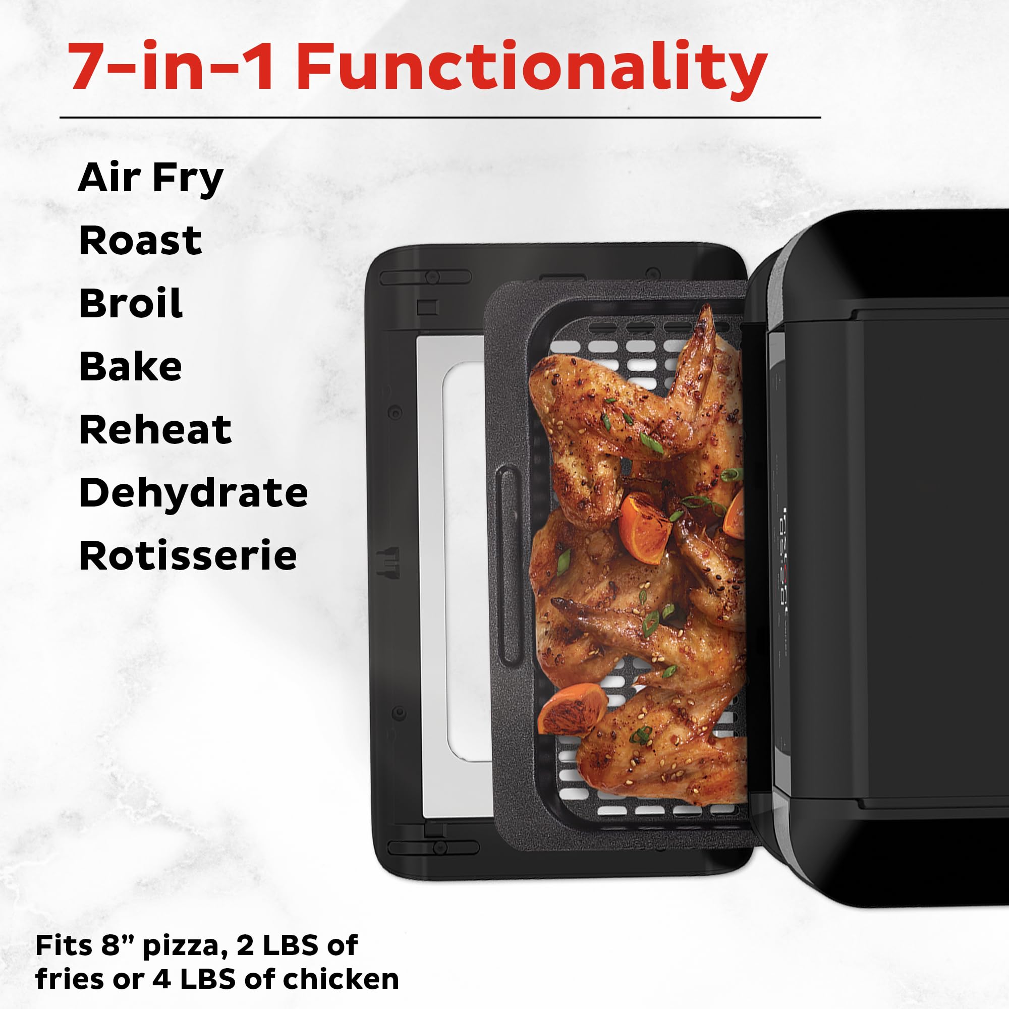 Instant Pot Vortex Plus 10QT Air Fryer Toaster Oven - 7-in-1 Multi-Function Appliance with EvenCrisp Technology for Crisping, Broiling, Baking, Roasting, Dehydrating, Reheating & Rotisserie | Includes 100+ In-App Recipes | Stainless Steel Design | Perfect for Healthy Cooking, Meal Prep & Family Dinners