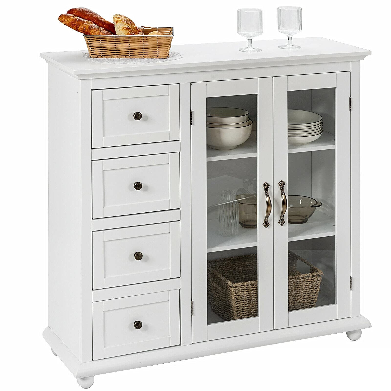 Modern Wooden Sideboard Buffet Server Table - 36