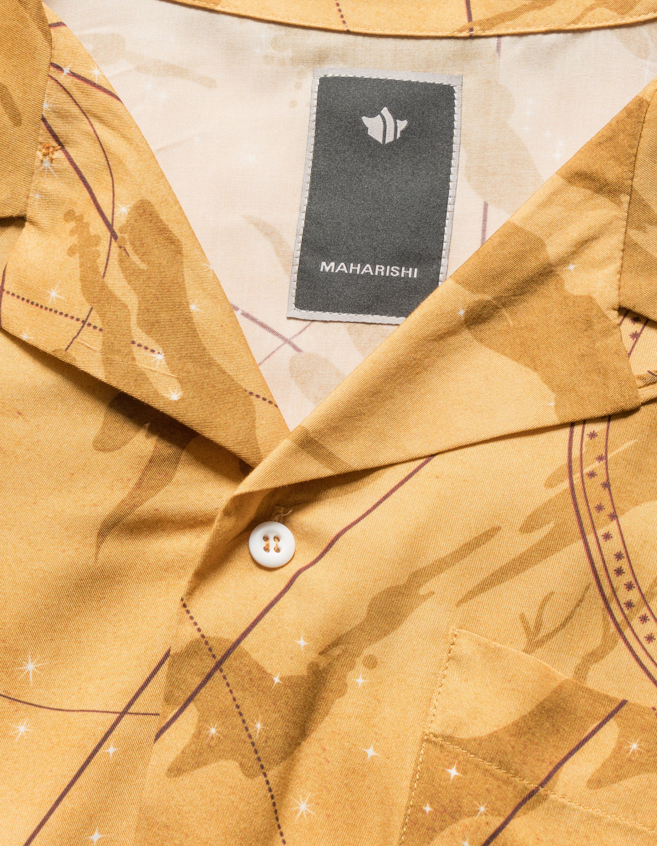 1455 Celeste Camp Collar Shirt in Parchment - Stylish Casual Button Down Shirt for Men, Perfect for Summer Outings, Beach Vacations and Weekend Getaways