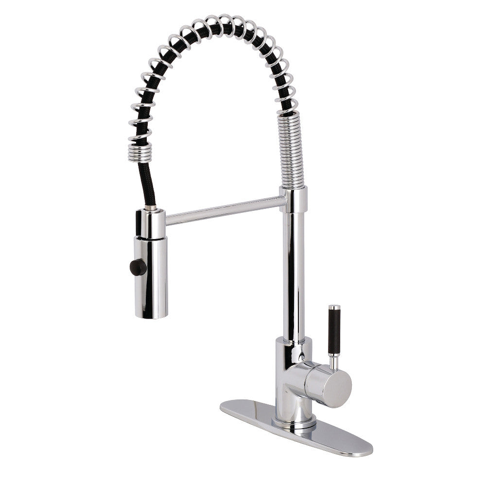 Gourmetier Single Handle Pull Down Kitchen Faucet - High Arc Brushed Nickel Modern Sink Faucet with Sprayer for Easy Dishwashing & Food Prep | Perfect for Home Kitchen & Restaurant Use