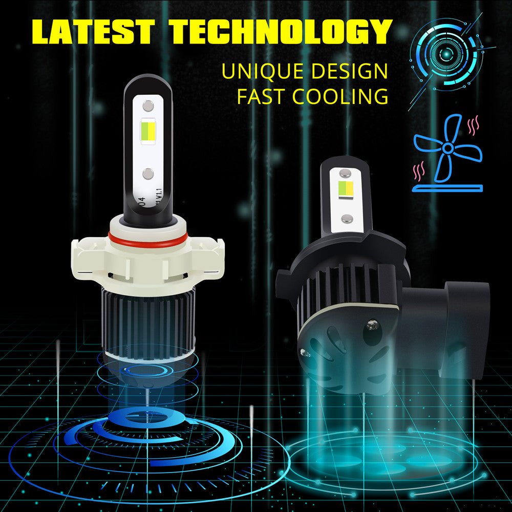 H7 LED Switchback Fog Lights & DRL Bulbs - 6000K White/3000K Yellow - Compatible with Cars, Trucks, SUVs - Perfect for Daytime Running Lights & Foggy Conditions