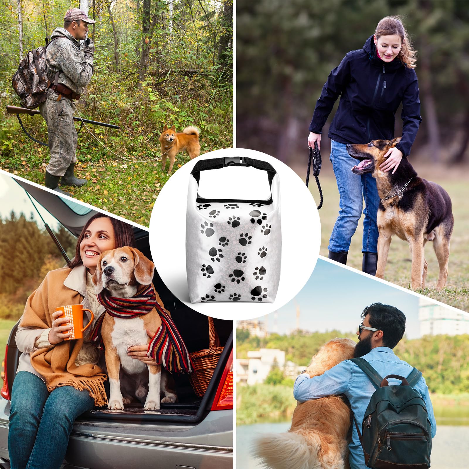 AliceSet 3-Piece Portable Dog Food Travel Bag Set - 40 Cup Capacity, Waterproof Pet Food Storage Container for Camping, Hiking & Daily Use | Perfect for Road Trips, Outdoor Adventures & Pet Travel
