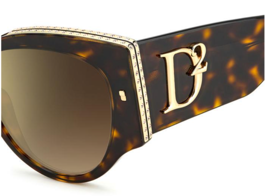 DSQUARED2 D2 0032/S Sunglasses - Polarized UV Protection Aviator Style for Men & Women - Perfect for Driving, Travel and Outdoor Activities