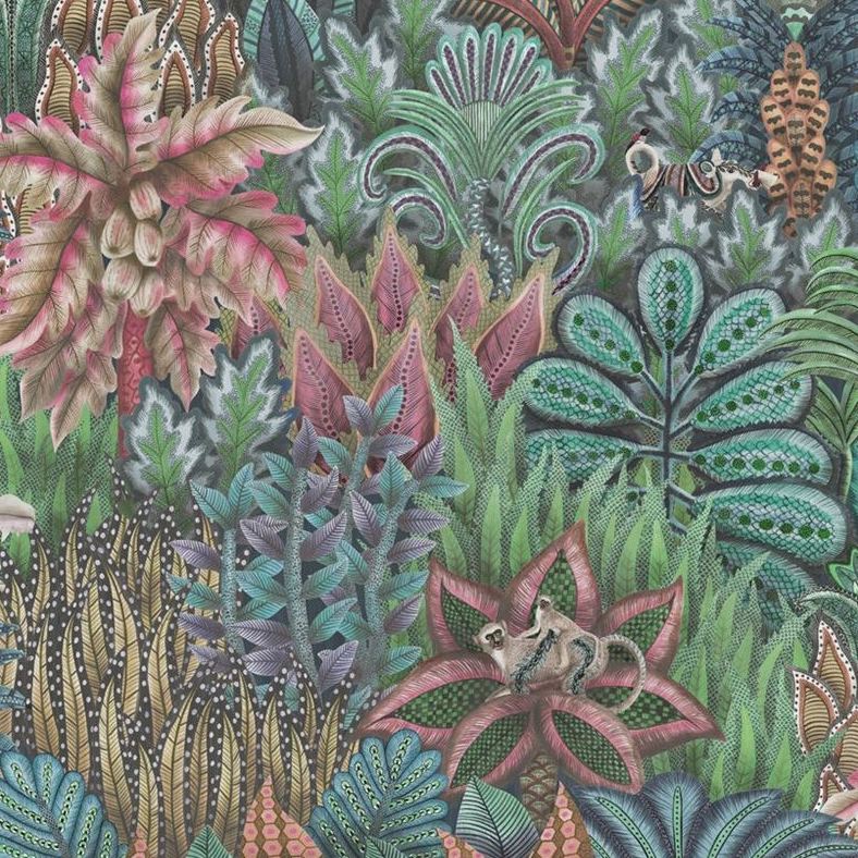 Cole and Son Singita Dark Blue Wallpaper - Premium Floral Design for Living Room & Bedroom Decor